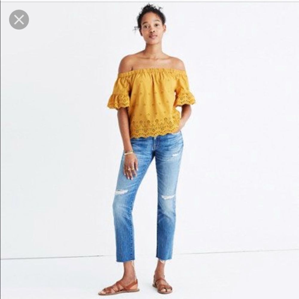 Women’s off the shoulder Madewell top!!